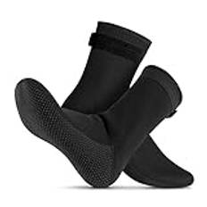 Tesyeux 3 mm neoprendräkt strumpor, vattentäta strumpor, strandstrumpor, män kvinnor sport dykstrumpor/simstrumpor/termostrumpor, vattentäta och halkfria, L, 42-43 EU