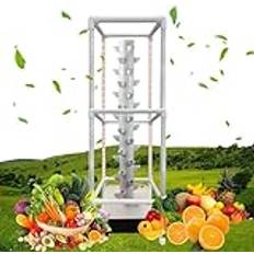 Hydroponic Tower Odlingssystem, Aquaponics Grow System, Hydroponic Growing System Kit, 45-håls växtmaskin, med LED Grow Light, för örter, frukter och grönsaker