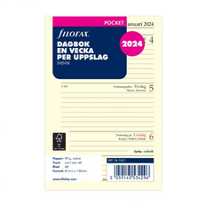 Filofax Pocket Dagbok refill 2024 v/u