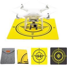 QSLKI drönare landningsplats, universell snabb vikbar för DJI Mavic Mini 2/Mavic Air 2/DJI Air 2S/Mavic 2/Holy Stone/DJI FPV drönare (gul-48cm)