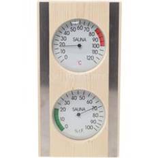 Furu bastu termometer hygrometer horisontell hållbar digital bastu tillbehör inomhus luftfuktighet temperaturmätning - C