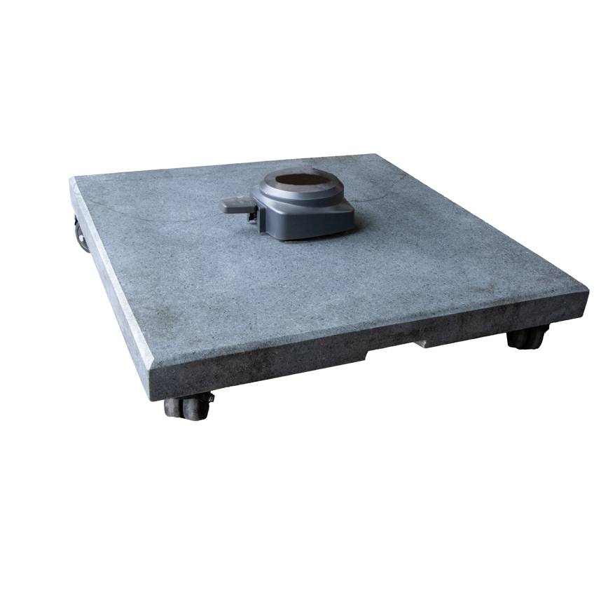 Hyde luxe parasol fod 100kg mat grå granit
