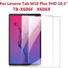 2 pack 9h skärmskydd i härdat glas för lenovo tab m10 plus fhd 10.3 tum tb -x606f x606x bubbelfri klar skyddsfilm