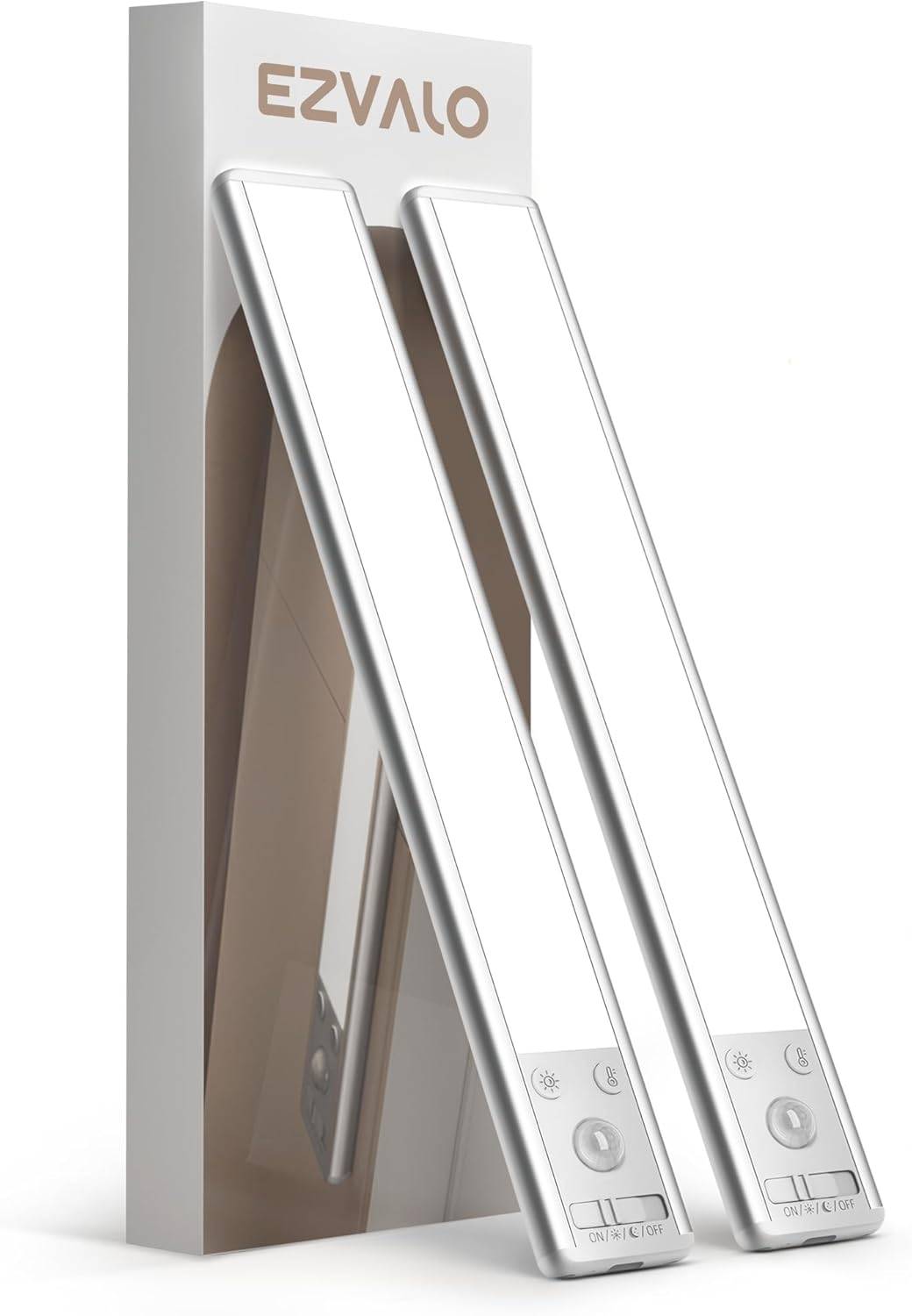 LED magnetisk Lampe med sensor - 62 lysdioder L.200 mm - Indeholder 2 Stk.