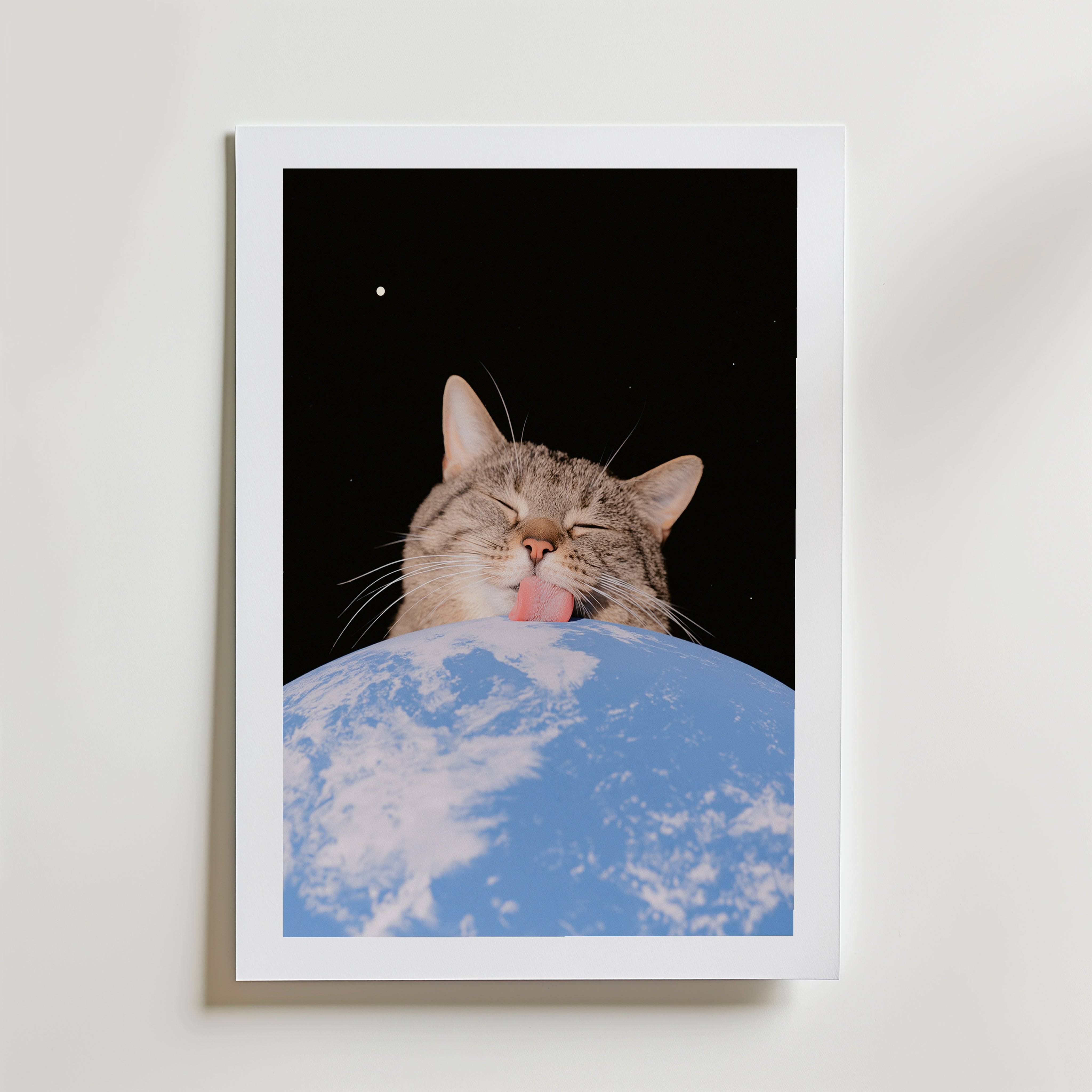 Cosmic Lick Poster - Fine Art Poster 30x40 cm Med passepartout