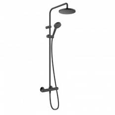Hansgrohe Vernis Blend Duschsystem Showerpipe 200 1jet mit Thermostat in mattschwarz