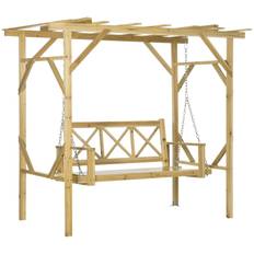 Hammock 2-sits höj- och sänkbar massiv trästomme