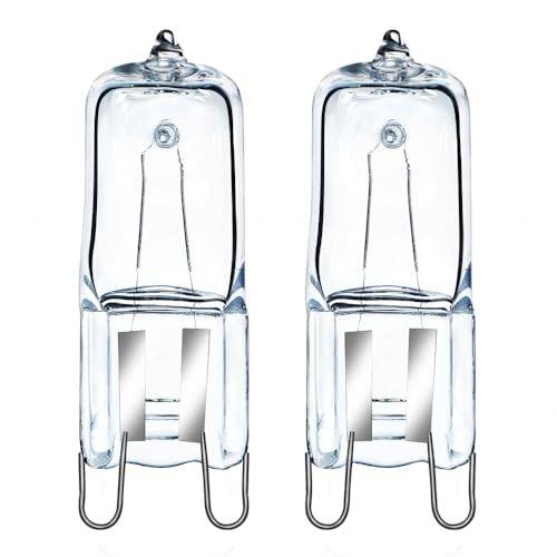 GMY Halogen G9 Ugnslampor 40 W 230 V värmetolerant G9 ugn – 40 W spis, 300 °C – Neff, Zanussi, Bosch, AEG – 2-pack