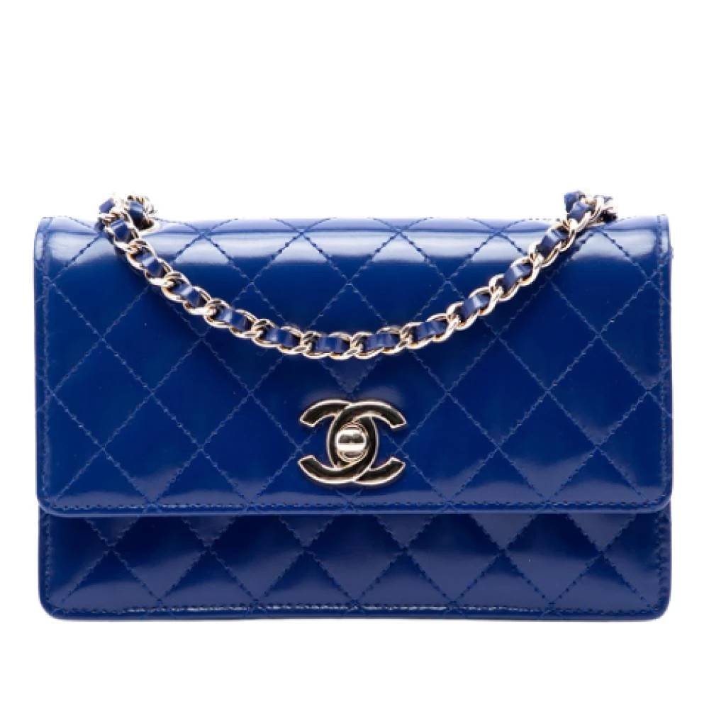 Chanel Vintage Pre-owned Crossbody Taske - Vintage - Dame - Blå - ONE SIZE - Uld