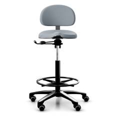 RH Support 4501 Sadelstol, Stof Light Grey (Select SC60139), Fodring Ja
