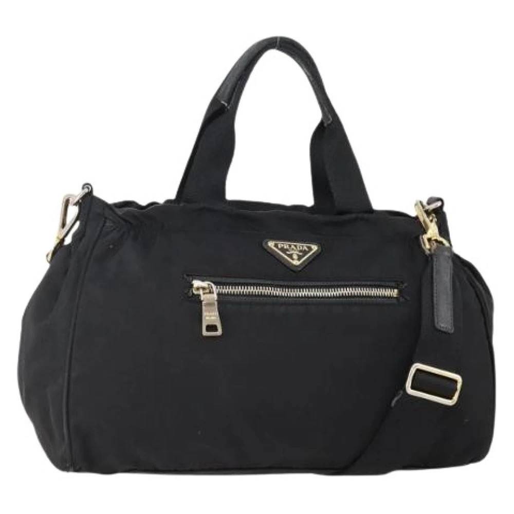 Prada Vintage Pre-owned Vintage Nylon Håndtaske - Vintage - Dame - Sort - ONE SIZE - Nylon