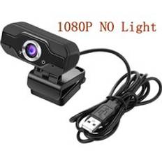 Hd autofokus webbkamera ljus med stativ stativ 1080p 2k webbkamera för pc twitch datorkamera med mikrofon ring ljus webbkamera - 1080p inget ljus