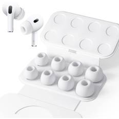 Ørepropper - 4 par erstatning for AirPods Pro 2./1. generation, støjreducerende hul og indbygget støvbeskyttelsesskærm