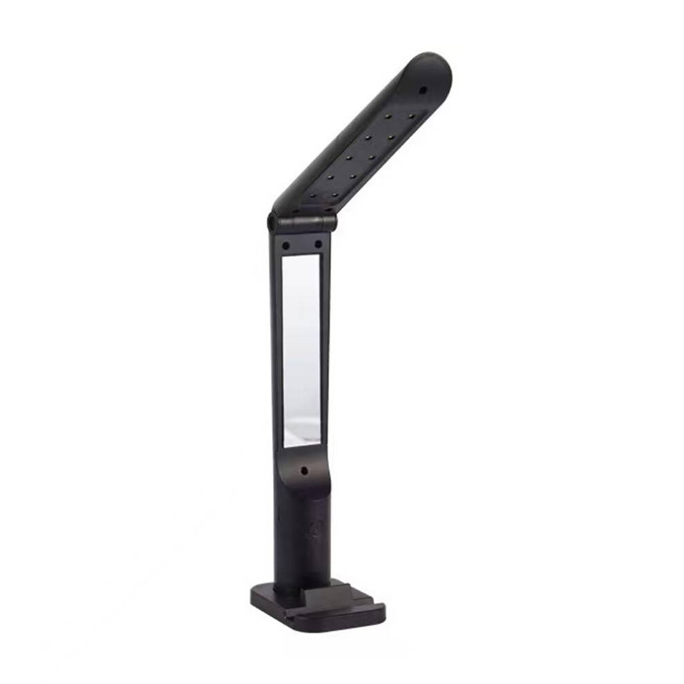 Smart skrivebordslampe, genopladelig batteridrevet med trådløs oplader til hjemmekontor, foldbar og bærbar læselampe med smart display til børn,