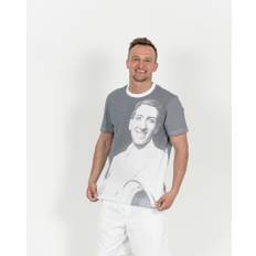 Lacoste Herrre T-shirt "Rene Lacoste" Roland Garros Hvid grå