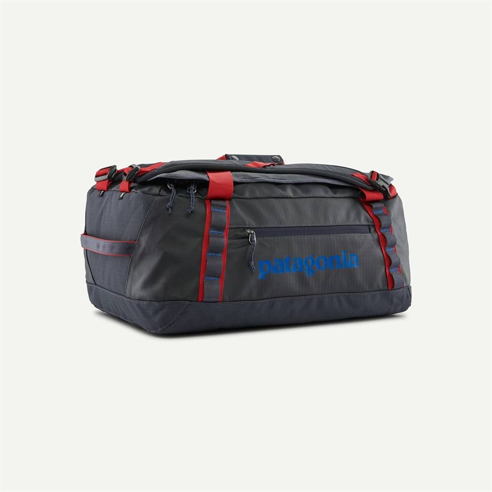 Patagonia Black Hole Duffel 40L - Smolder Blue w/Amanita Red.