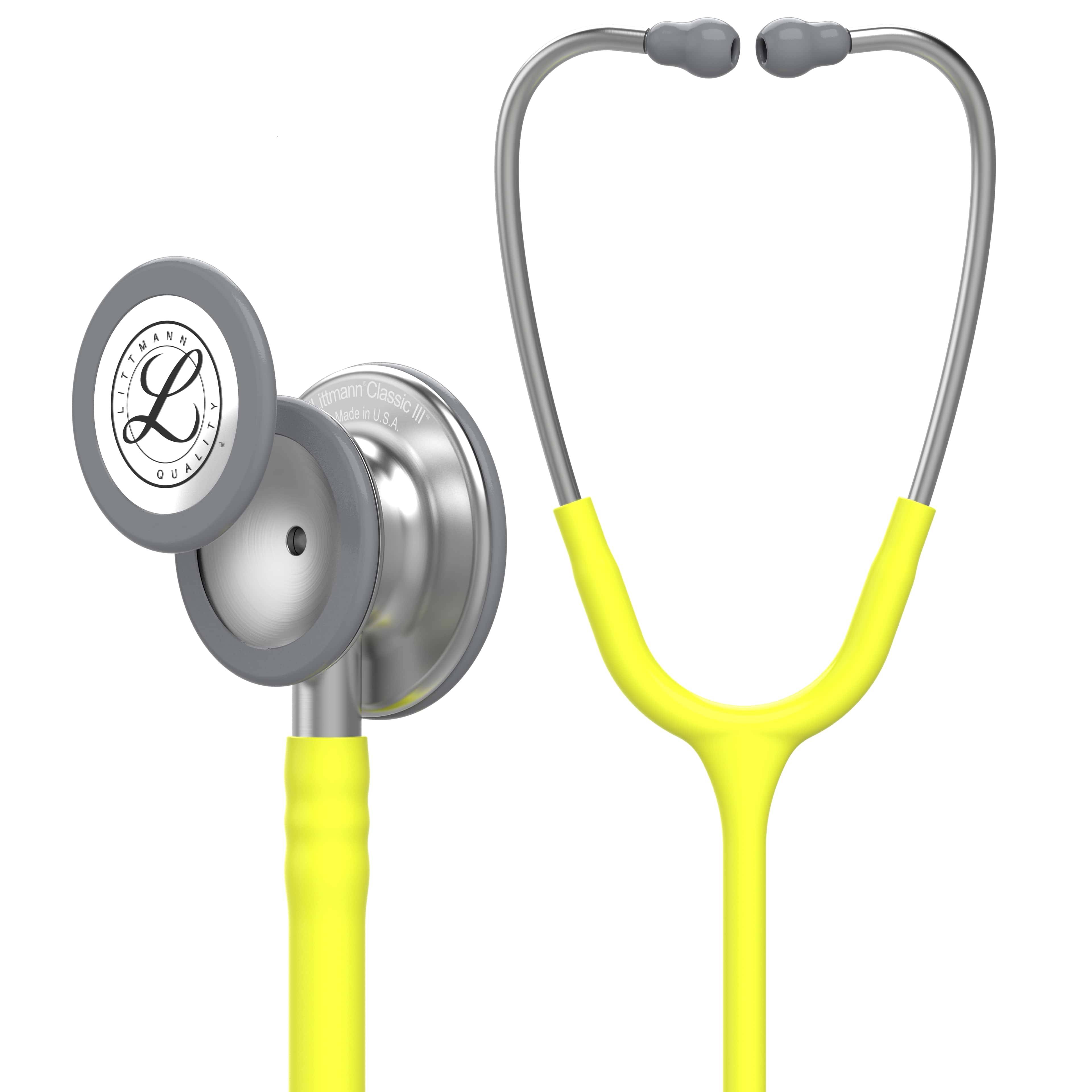 Littmann Classic III Stetoskop i Refleks Gul | med mat klokke og bøjler