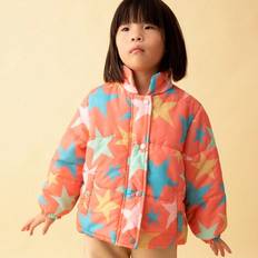 Young Girl Star Print långärmad enkelknäppt Casual Vadderad , vinter - Orange (6Y,7Y,4Y,5Y)