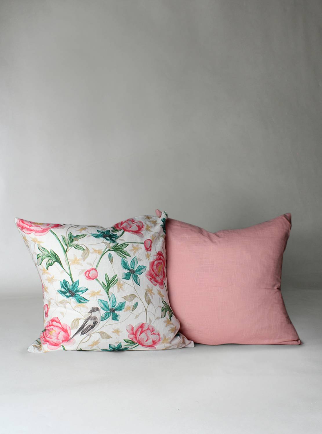 Kuddfodral 2-pack - Gullan (rosa) (Storlek: 45 x 45 cm)