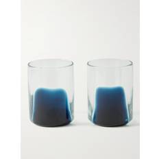 The Conran Shop - Wide Stripe Set of Two Tumblers - Men - Blue