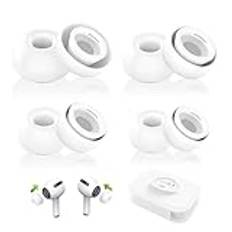 4-pack Airpods Pro/Airpods Pro 2 silikonspetsar i olika storlekar XS/S/M/L, med hål för brusreducering, halkfria