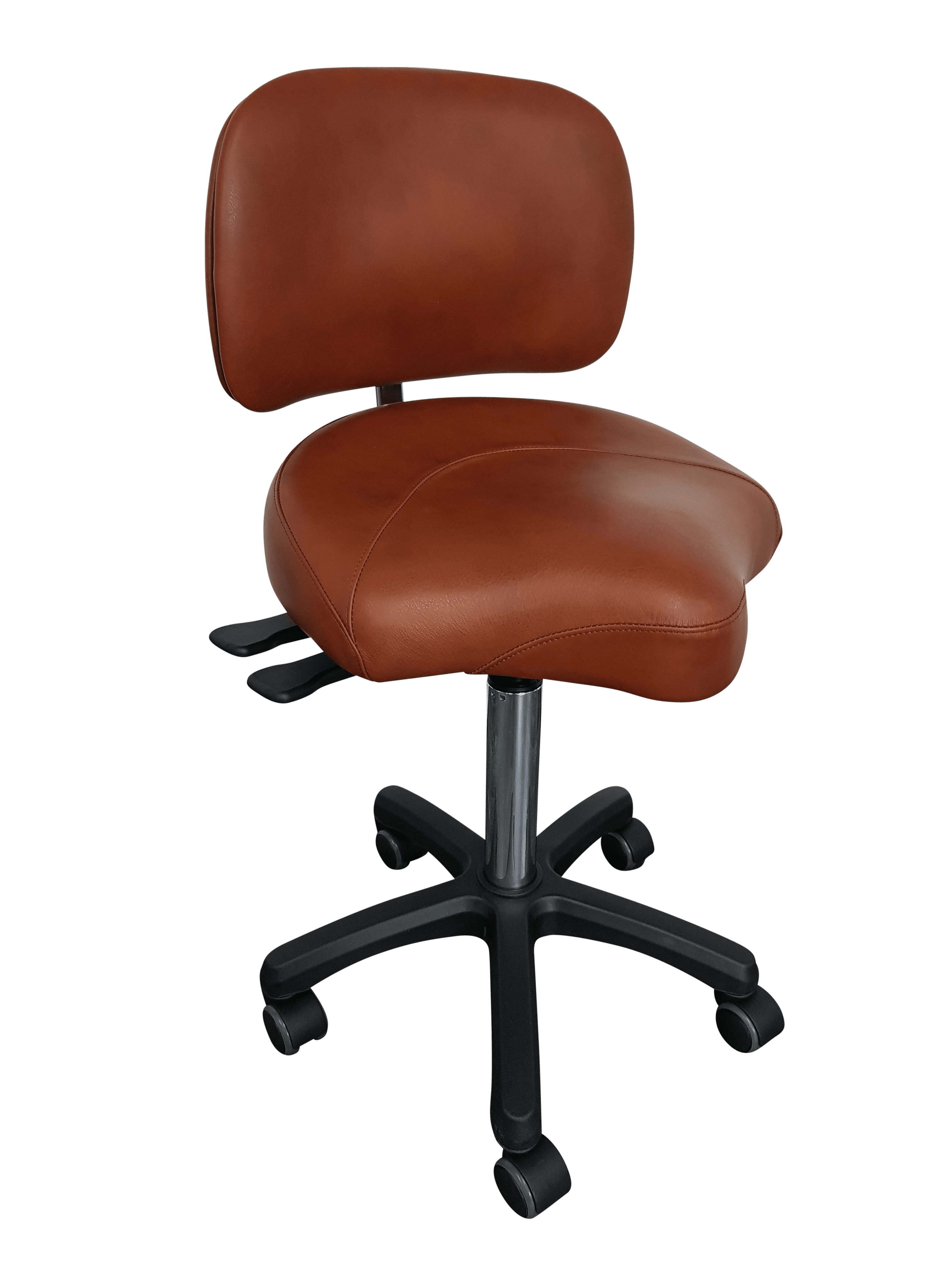 Egholm Kontorstol, ergonomisk - 47 - 66 cm Nevotex Stof Krom 32 - 39 cm Lav Ryg