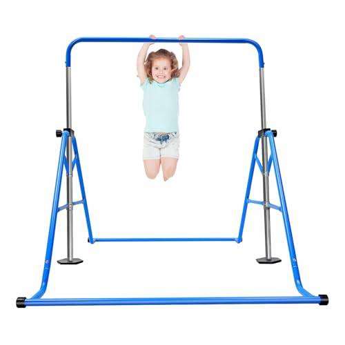 Gymnastik gymnastikstång för barn, trädgårdsträningsutrustning, höjdjusterbara gymnastikstänger som kan belastas upp till 80 kg