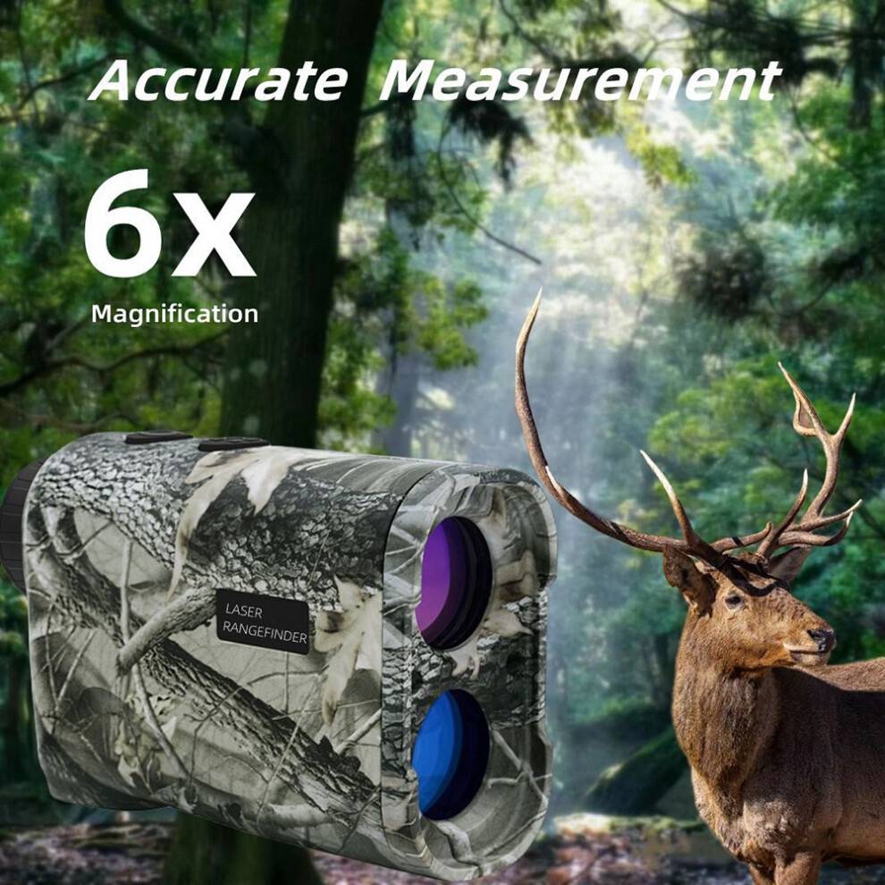 Portable Laser Rangefinder with Slope 600M Laser Distance Meter for Camouflage Hunting Sport Telescope Monocular