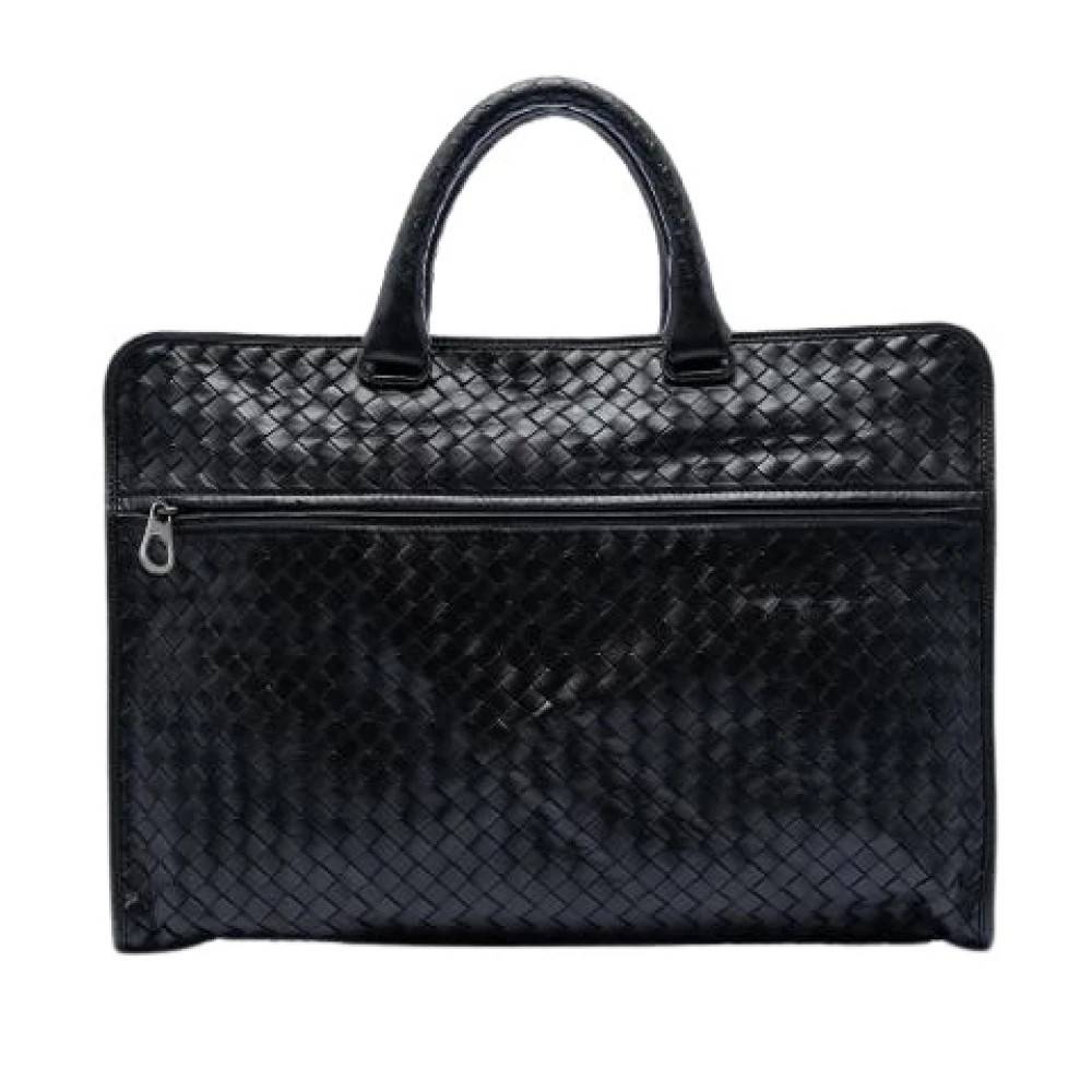 Bottega Veneta Vintage Pre-owned Vævet Læder Business Taske - Vintage - Dame - Sort - ONE SIZE - Læder