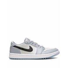 Jordan - Air Jordan 1 Wolf Grey låga sneakers - unisex - läder/gummi/Tyg - 14 - Grå