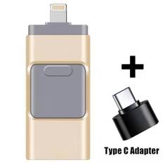 4-i-1 USB I Flash Drive Disk Lagerhukommelse til iPhone iPad PC iOS Android (128GB)