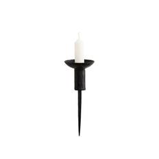 Madam Stoltz – Håndlavet lysholder m/søm – black