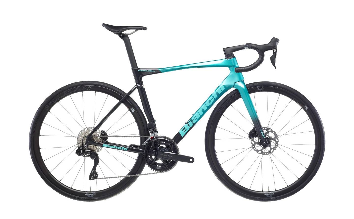 Bianchi Specialissima Comp Racercykel Graphite/M.Celeste/CK16 Glossy, Str. 53 - Matt Turkis (53)