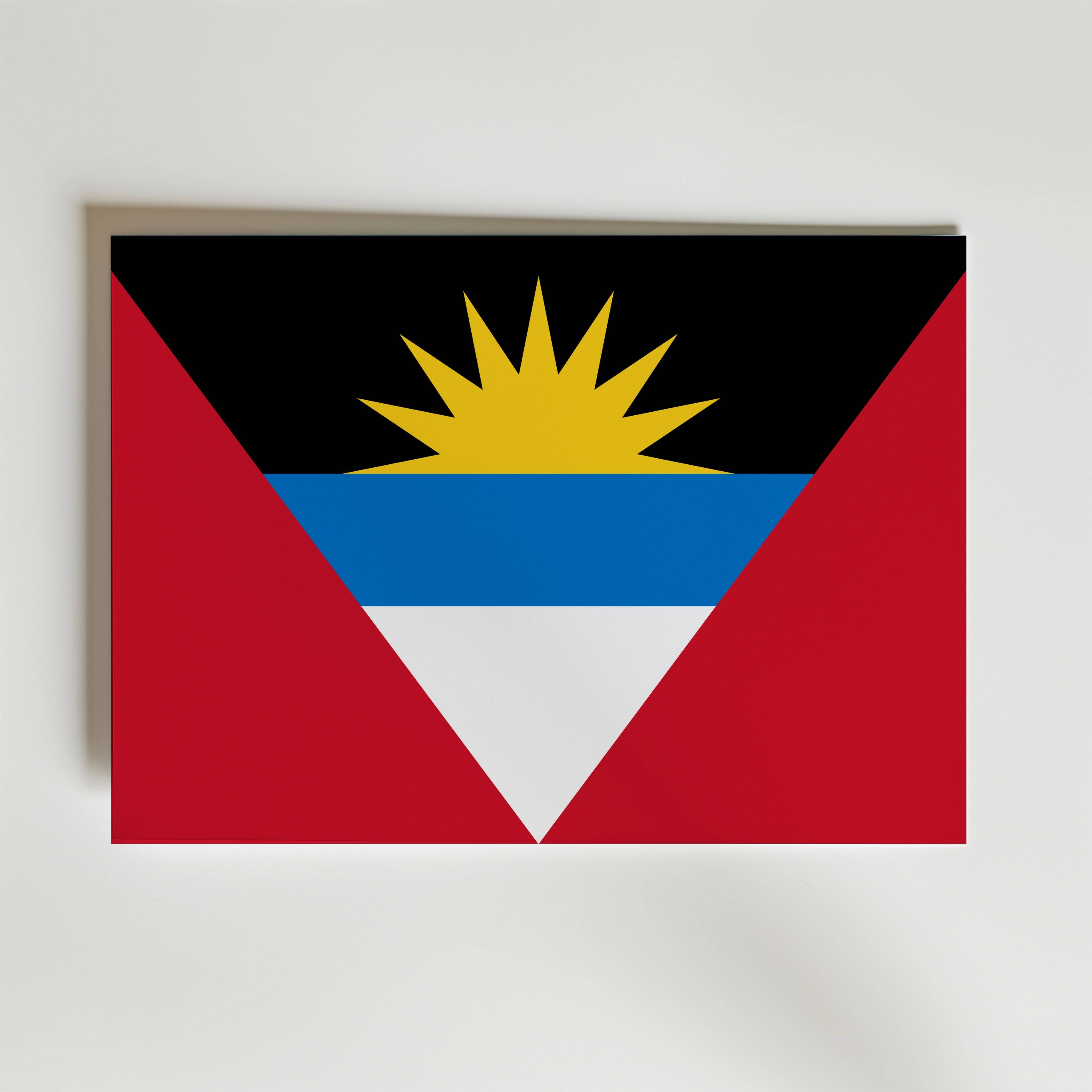 Antigua and Barbuda National Flag Poster - Canvas 100x70 cm