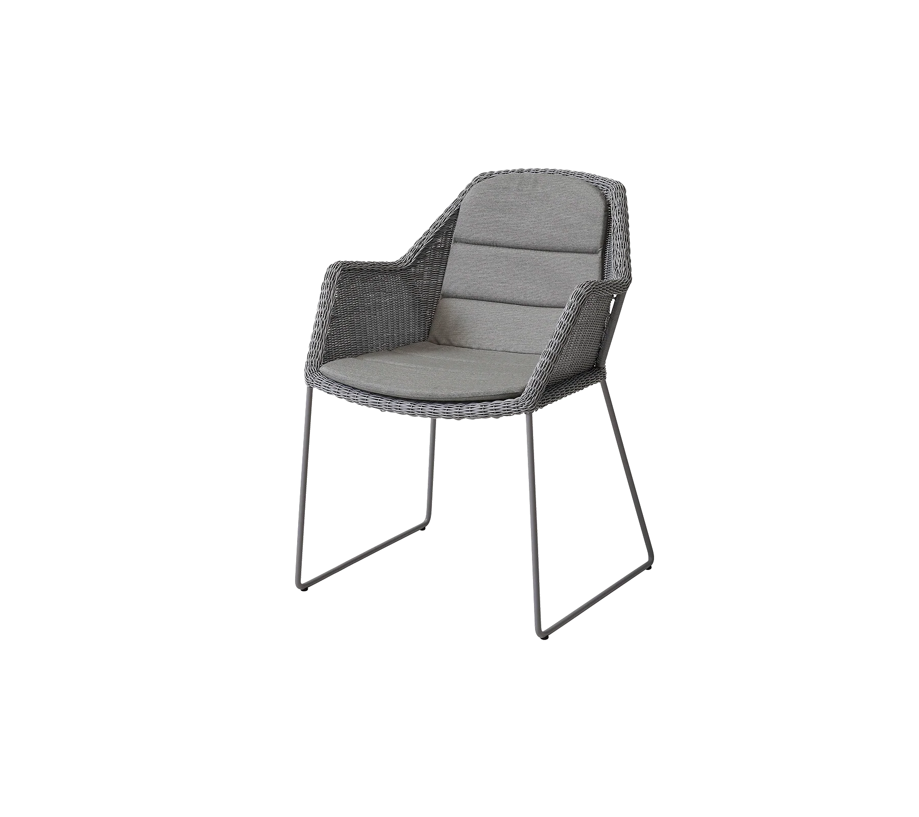 Breeze stol inkl. hynde fra Cane-line Light grey / Taupe - Cane-line Natté - Jacobsen Plus