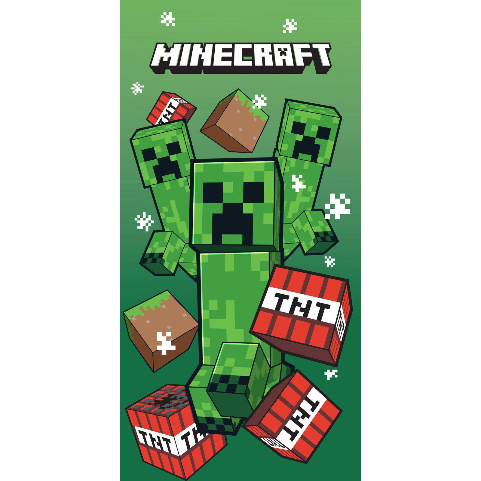 Minecraft Fast Dry Badhandduk 70x140 cm – Snabbtorkande Strandhandduk