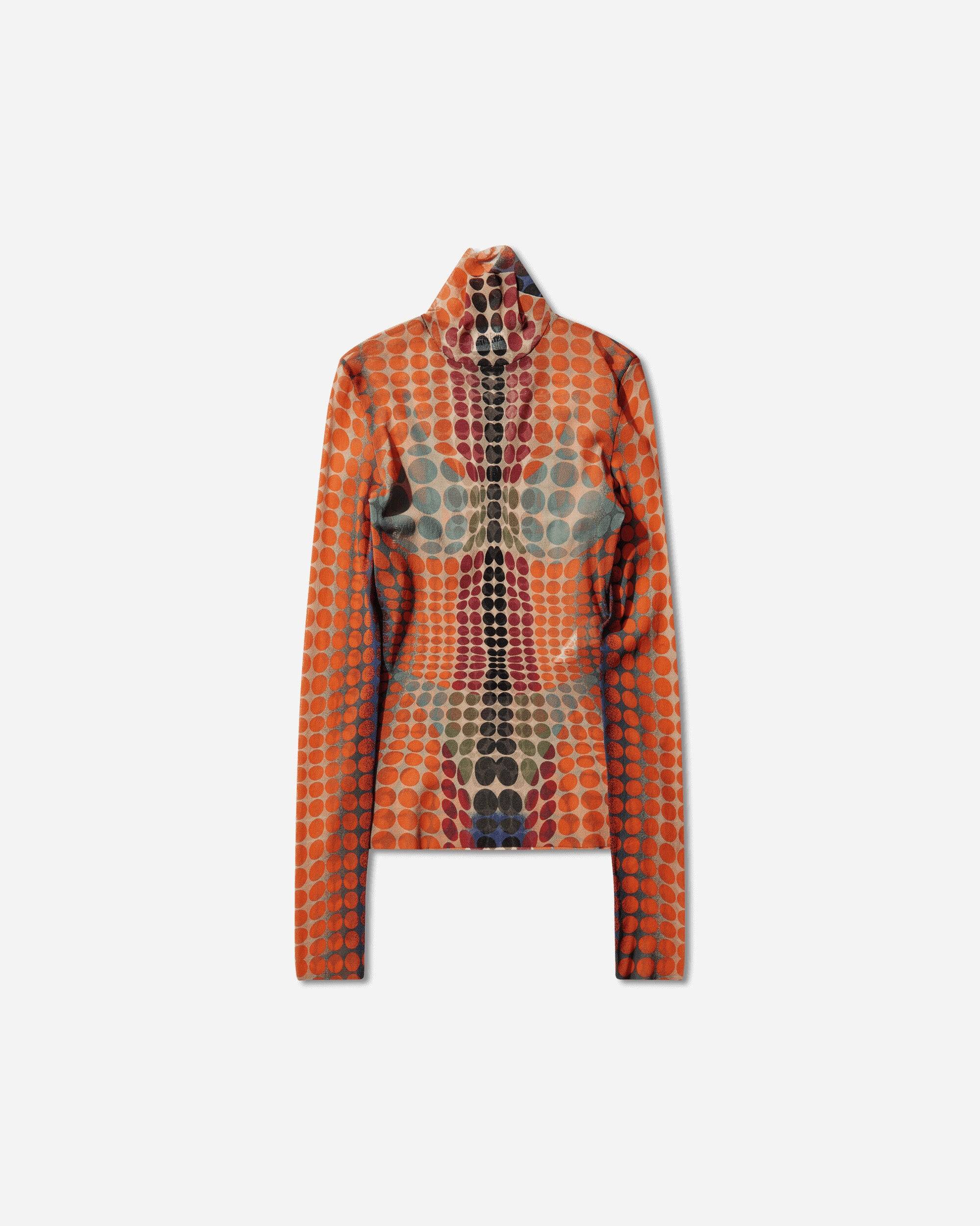 Women s Re-Edition Dots Mesh Top Orange