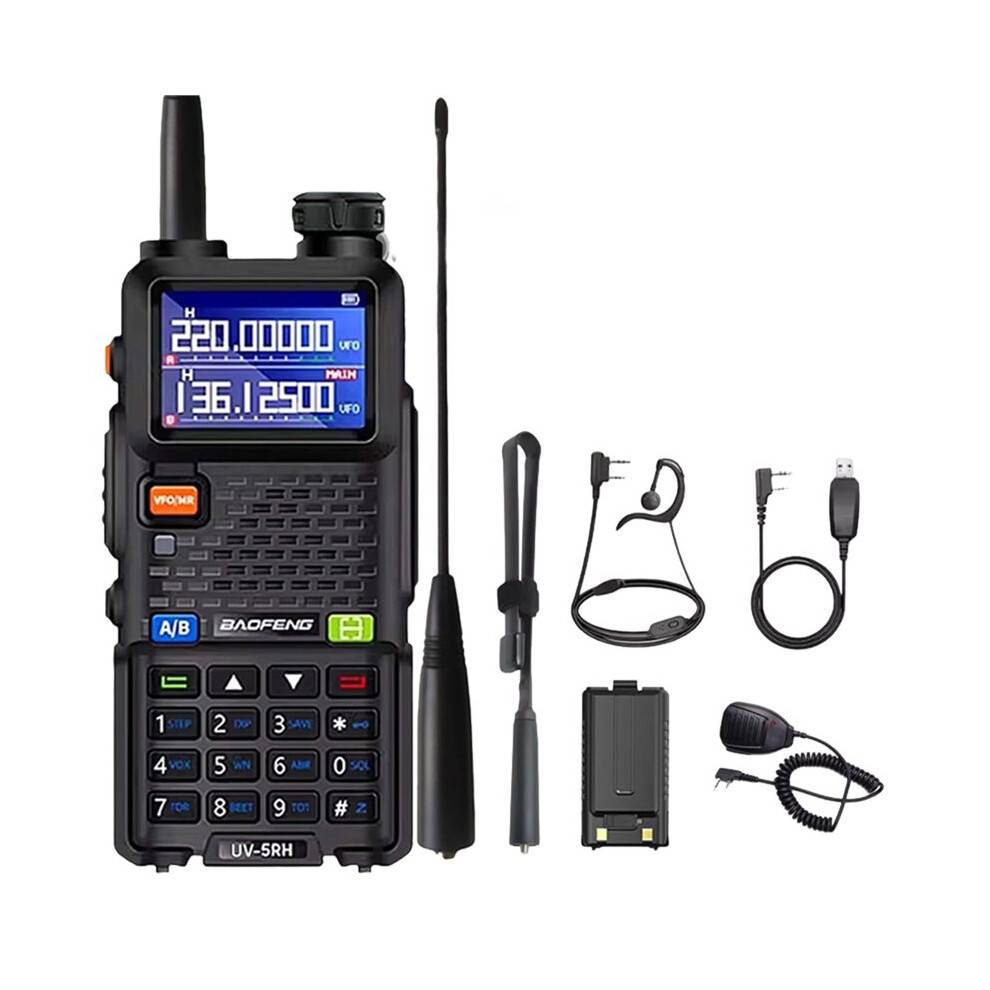 UV5RH Walkie Talkie ,15W Six Band Wireless Replication Frequency, 999CH, USB Transceiver, HAM Radio, 50KM US Plug