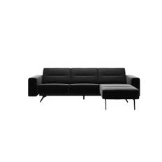 Stressless Stella sofa 2 pers.med chaiselong L272cm. - Sort Paloma læder