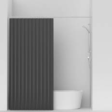 Badeforhæng sort, 150x220, ekstra længde - VaskBAR