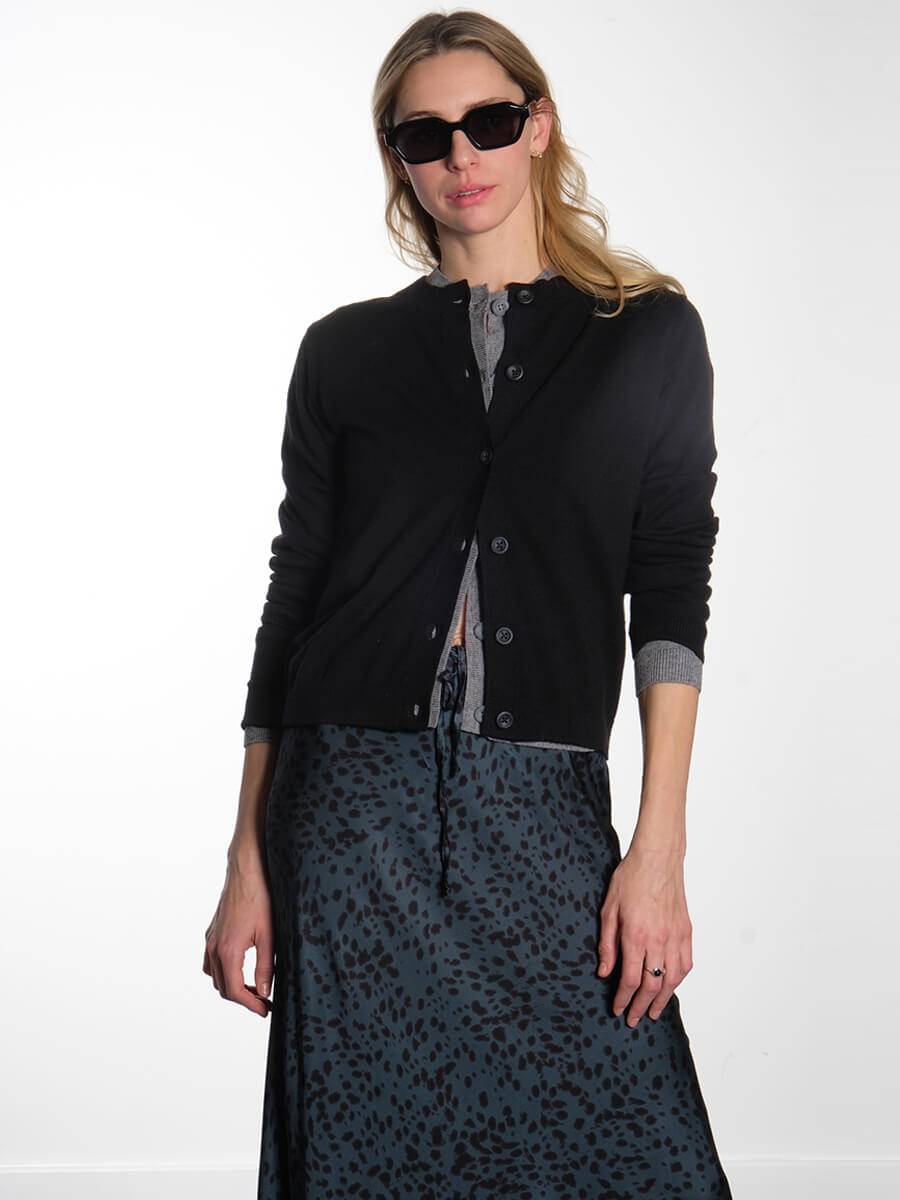 Nor Short Cardigan - Black - S