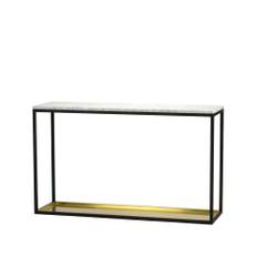 Scherlin Scherlin konsolbord 11 marmor vit, svartlackat stativ - Vit