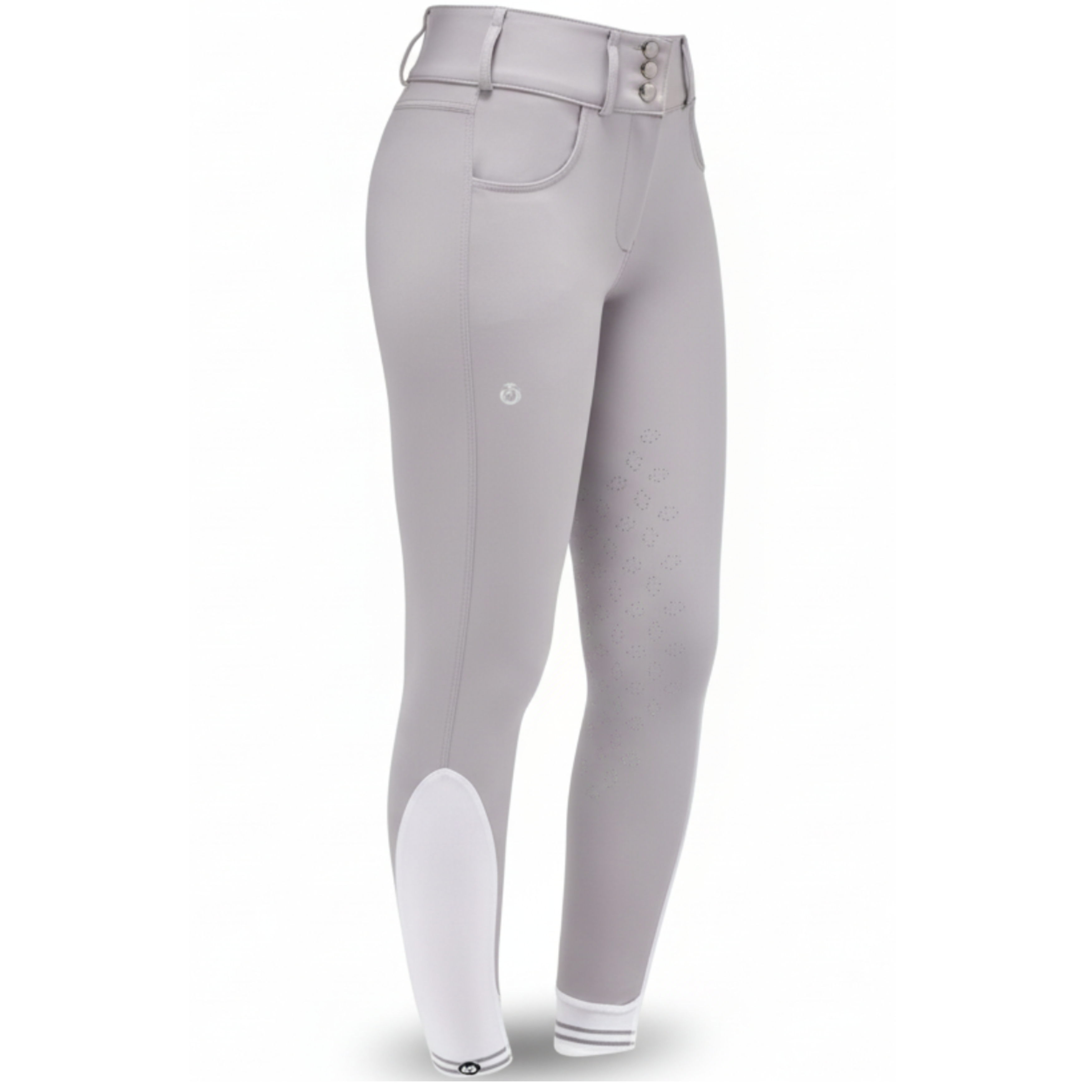 Cavalleria Toscana High Waist Ridebukser M.Fuldgrip - Lys Grå - 46/42
