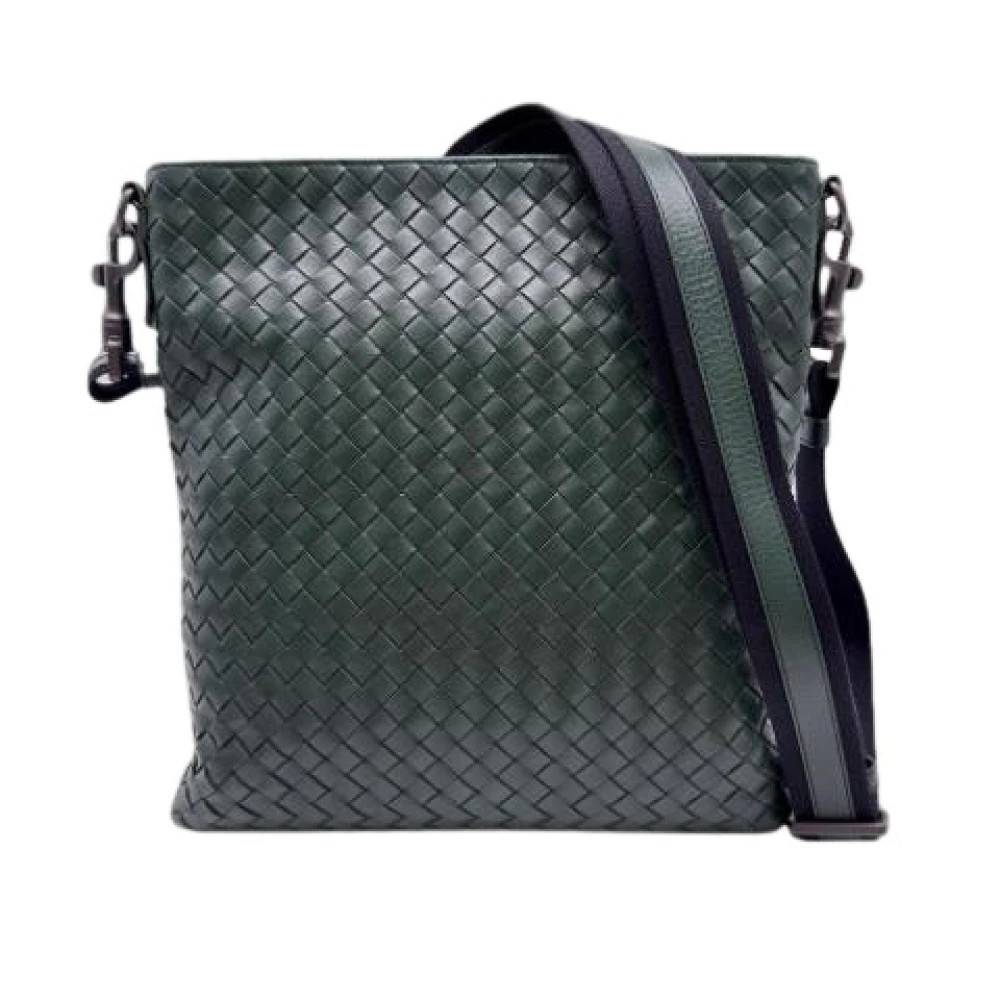 Bottega Veneta Vintage Pre-owned Intrecciato Skuldertaske - Vintage - Herre - Grøn - ONE SIZE - Uld
