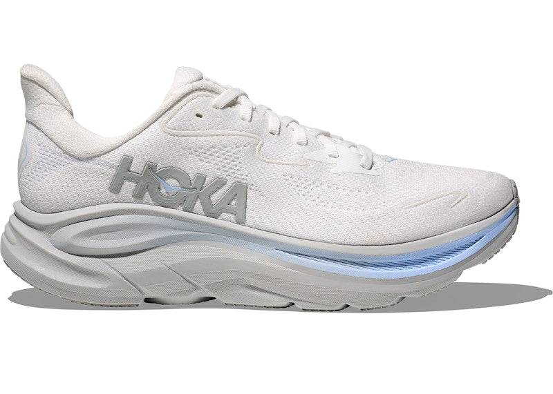Hoka One One Clifton 10 White Glacier Blue - 45 1/3 / Standard