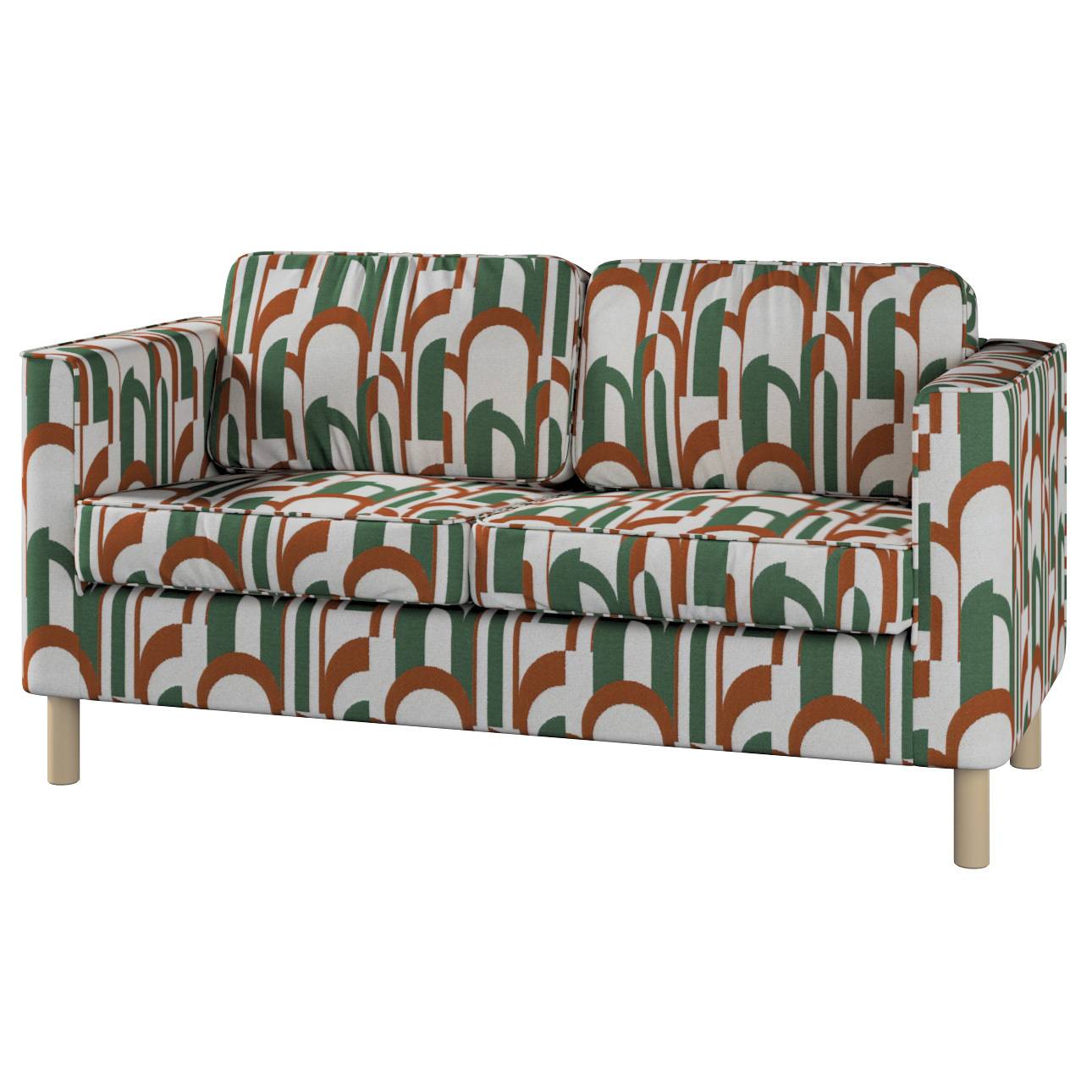 Pärup betræk 2 personer, Boucle naturhvid, grøn og terracotta, 165 x 80 x 86, Cosy Home