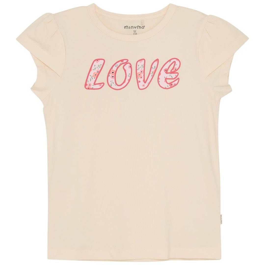 Minymo GOTS T-shirt White Swan 116 cm Vit 116 cm Flickor