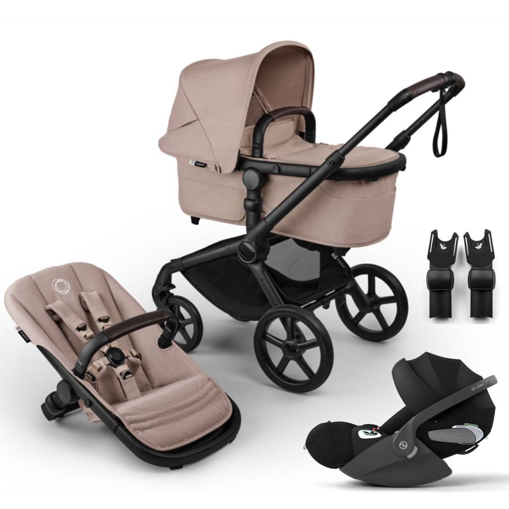 Bugaboo Fox 5 Renew Stroller Set 3-in-1 incl. Cybex Cloud T i-Size - Black / Desert Taupe Melange
