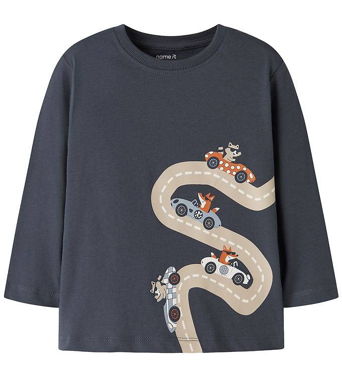 Name It Tröja - NmmWagon - Loose - Ombre Blue/Racing - Name It - 5 år (110) - Tröja