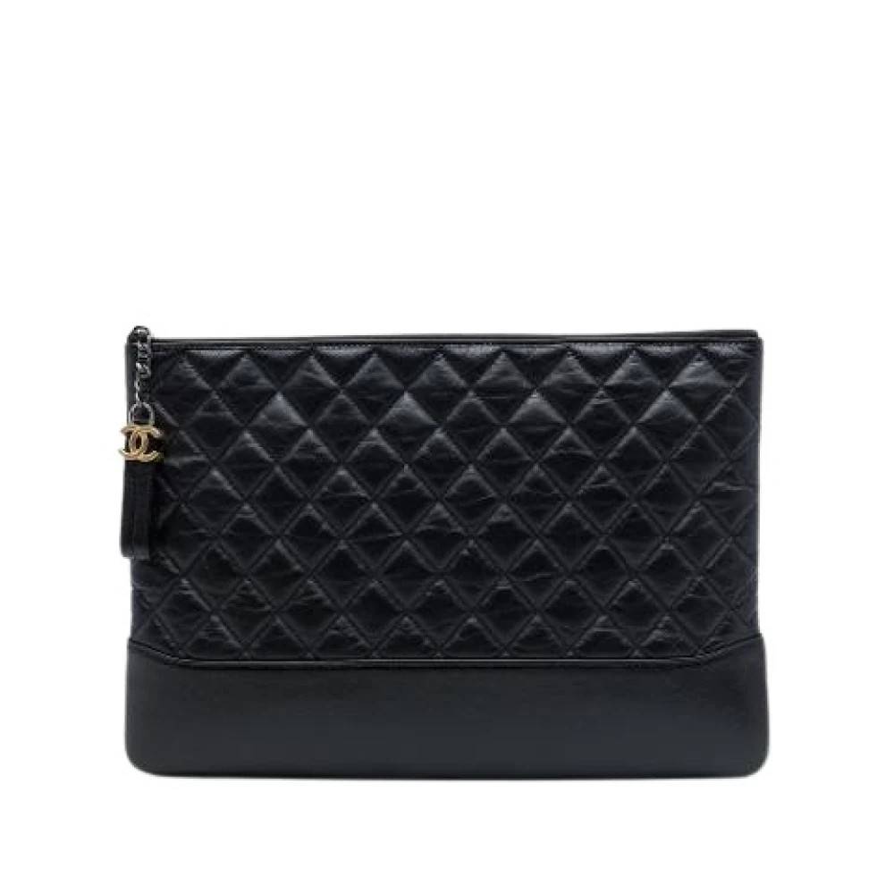 Chanel Vintage Pre-owned Gabrielle O Case - Vintage - Dame - Sort - ONE SIZE - Læder